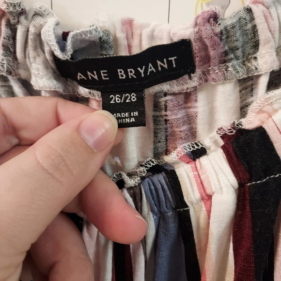 Lane Bryant Striped Off-The-Shoulder Subtle Swing Top in Size 26/28 - Picture 4 of 10